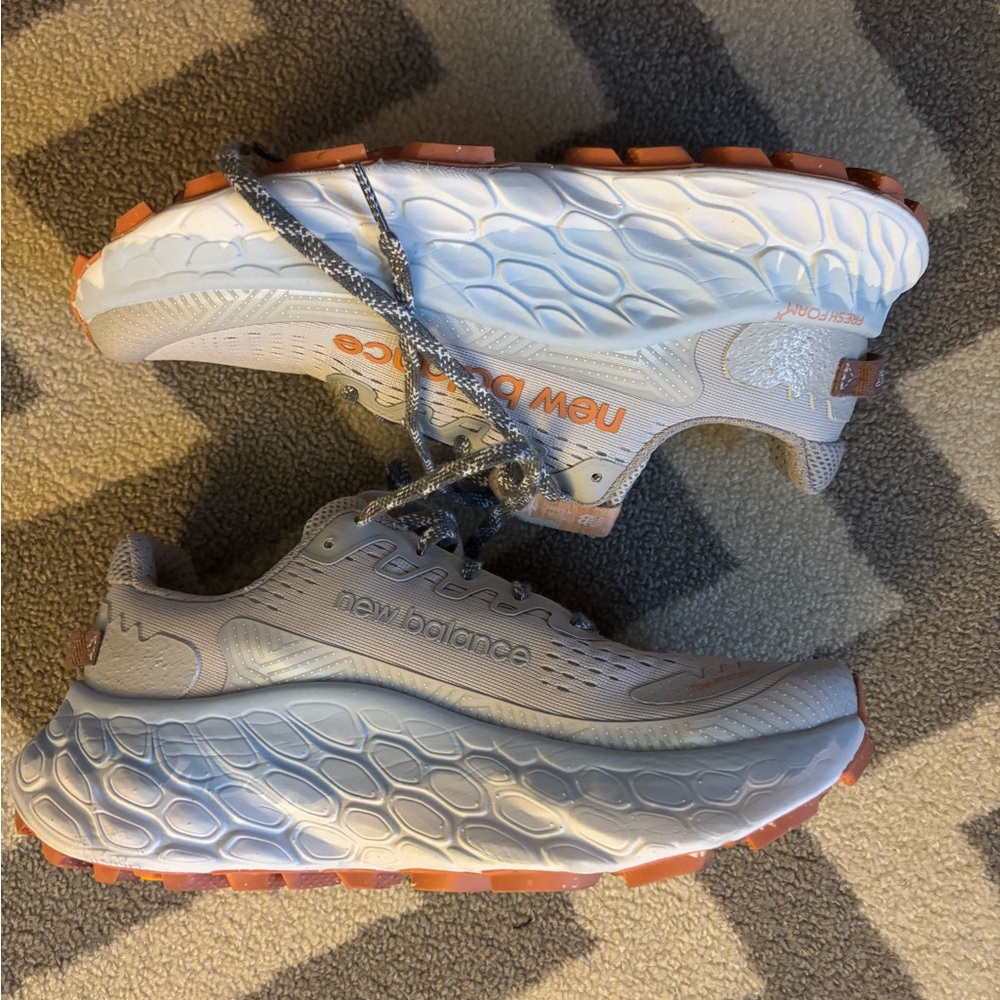 New Balance Gray and Orange Sneakers